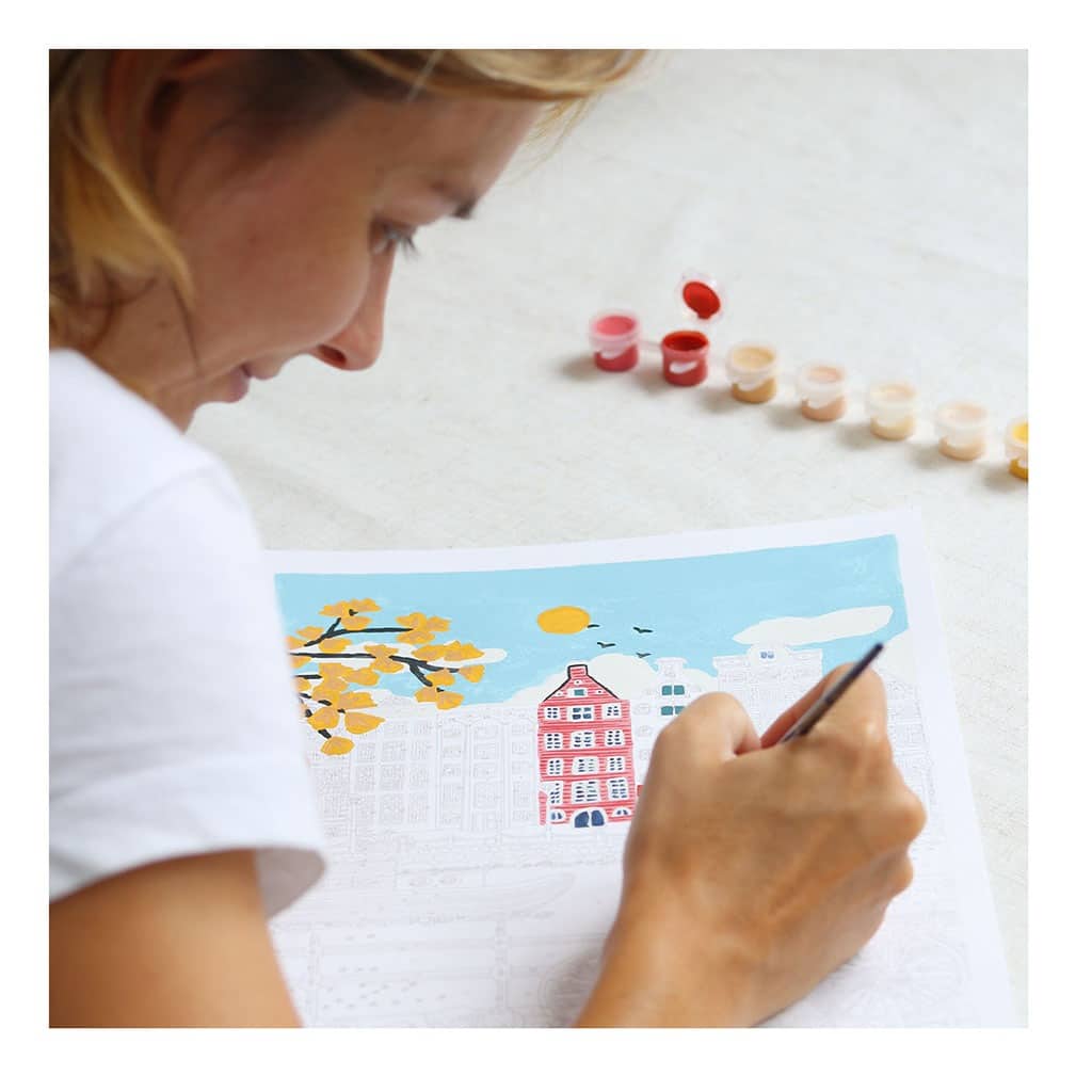 kit de peinture au numéro amsterdam a petite épicerie photo peinture en cours