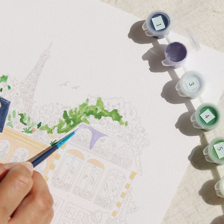 kit de peinture au numéro Paris la petite épicerie détail peinture