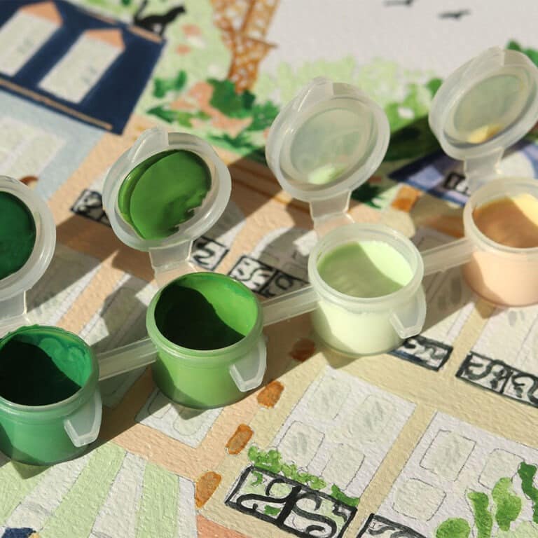 kit de peinture au numéro Paris la petite épicerie détail pot peinture