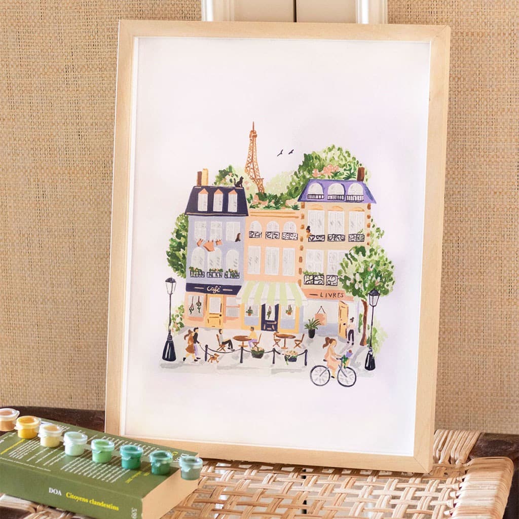 kit de peinture au numéro Paris la petite épicerie peinture encadré