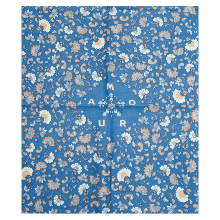 Grand foulard amour ciel bindi atelier