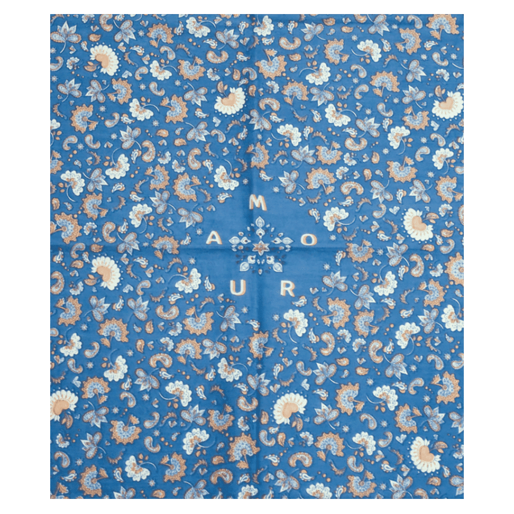 Grand foulard amour ciel bindi atelier