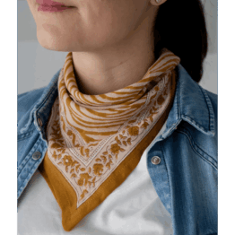 Petit foulard zebra havane bindi atelier