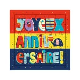 Carte puzzle joyeux anniversaire graphique cartes d'art