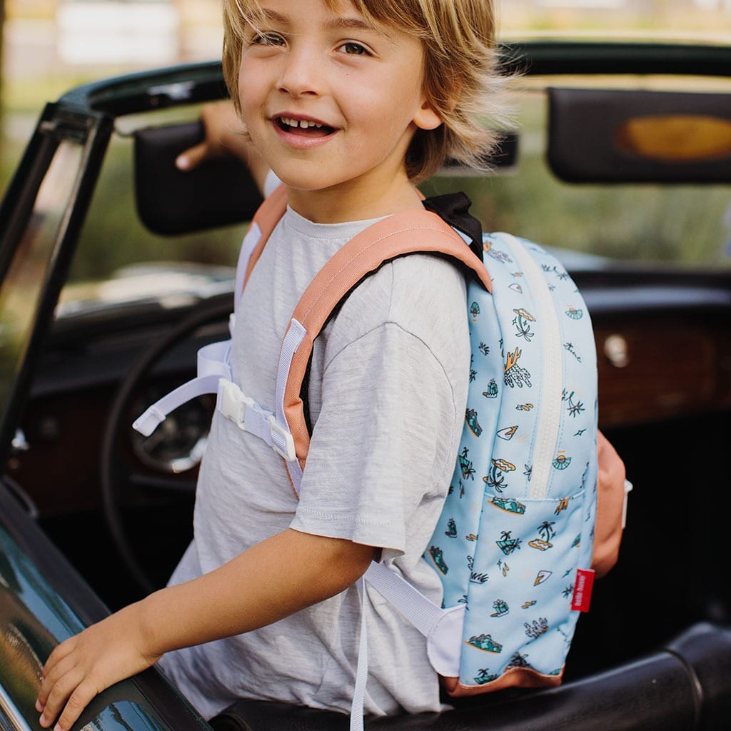 un sac à dos Blue Island, ambiance
