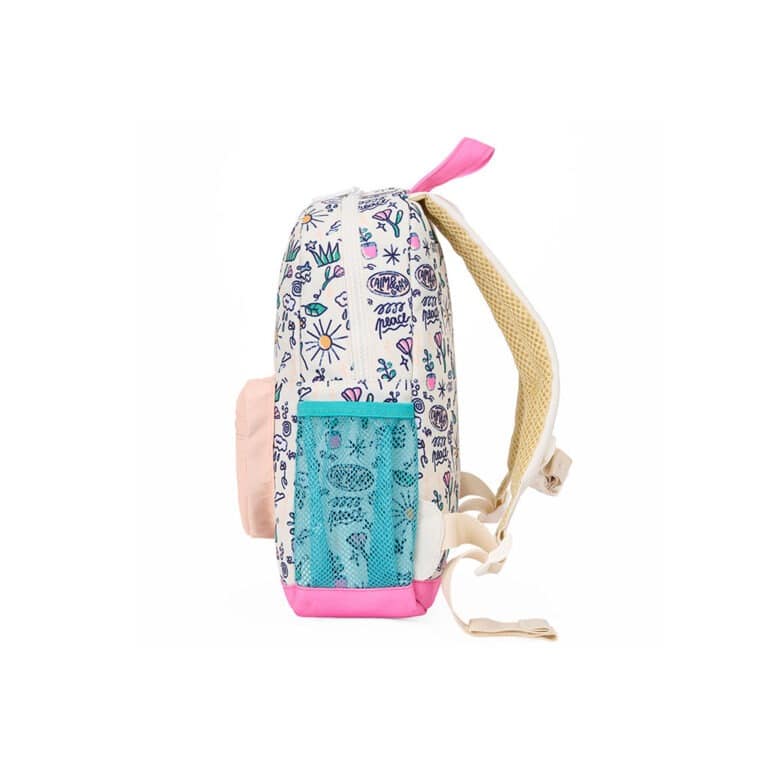 un sac à dos Playground, vue de côté sur fond blanc