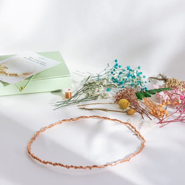 kit diy couronne de fleurs séchées la petite épicerie détail contenu kit