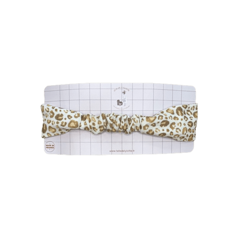 Bandeau à nouer léopard tête de lylotte