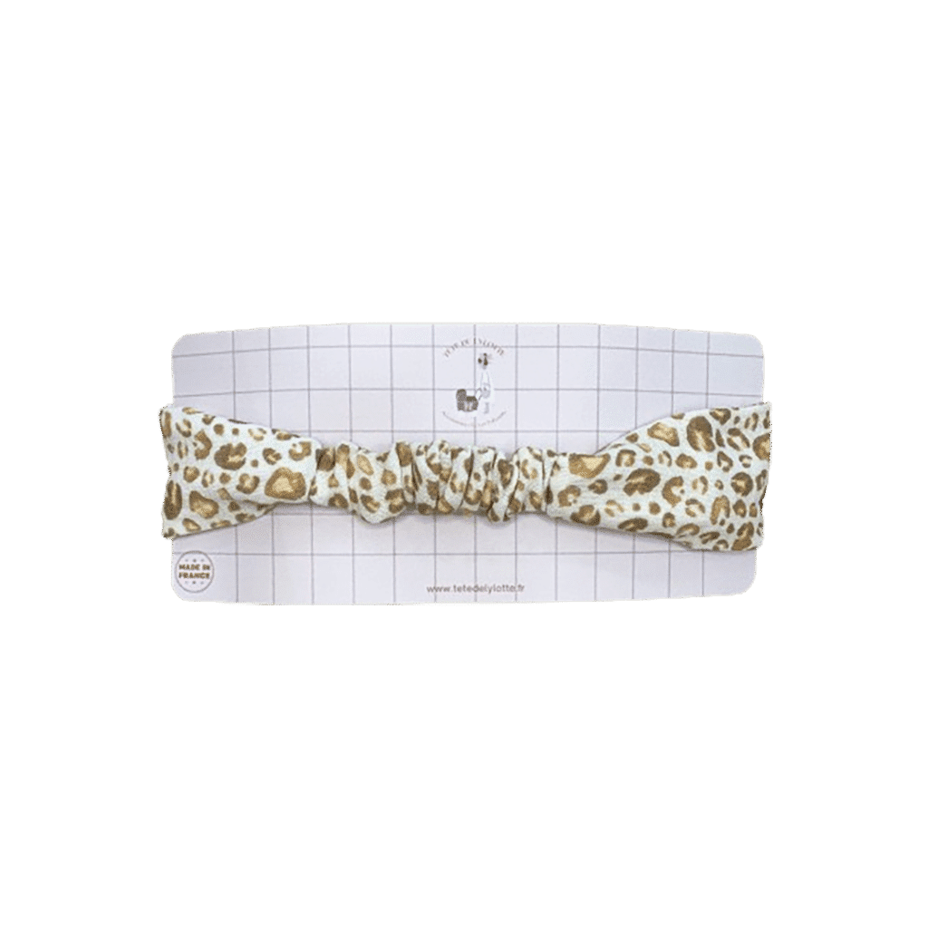 Bandeau à nouer léopard tête de lylotte