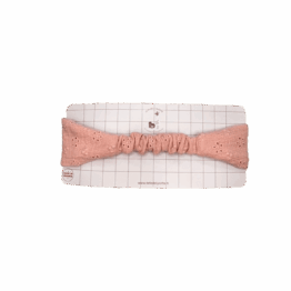 Bandeau broderie rose tête de lylotte