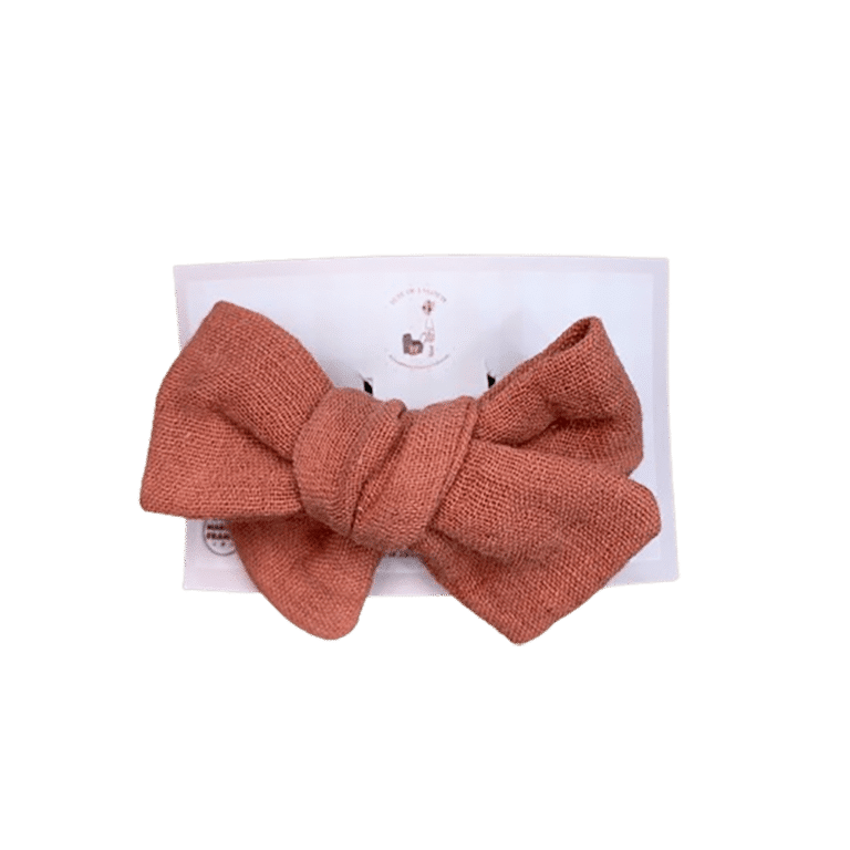 Barrette maxi noué marsala tête de lylotte