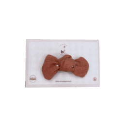 Barrette noeud marsala tête de lylotte