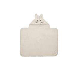 Sortie de bain lapin blanc écru liewood