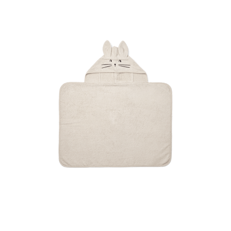 Sortie de bain lapin blanc écru liewood