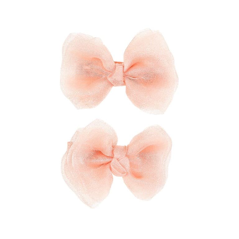 un lot de 2 barrette Sia noeud or Souza, vue de face sur fond blanc