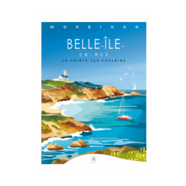une affiche sur Belle-Île Etoile de sel, vue de face sur fond blanc