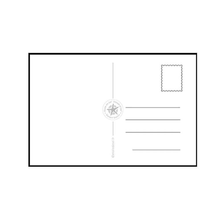 une carte Belle-Île Etoile de sel, vue de derrière sur fond blanc