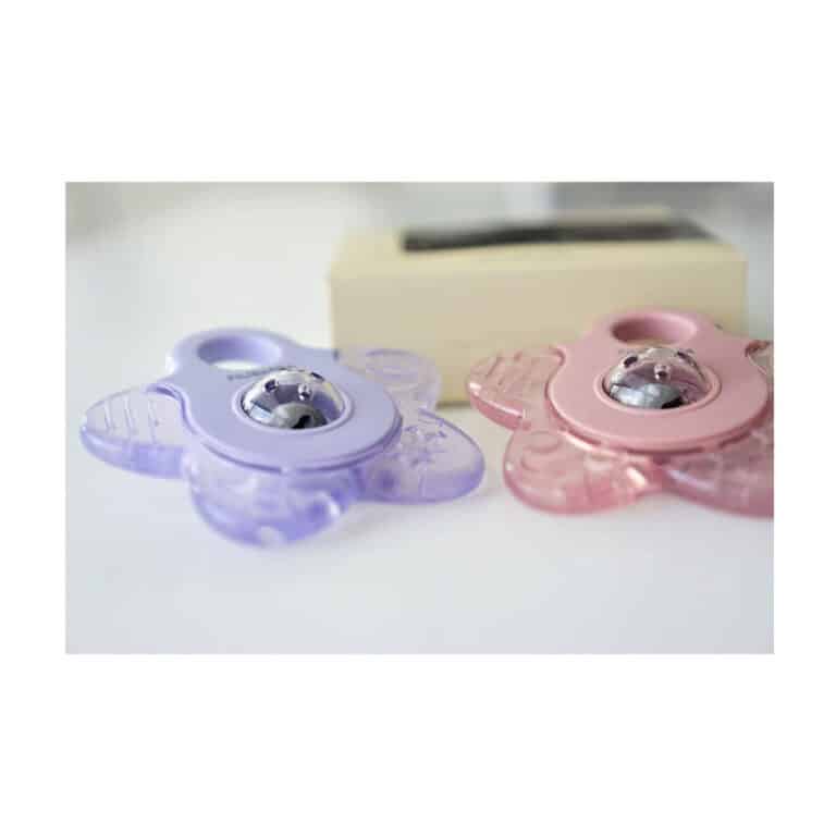 lot de 2 anneaux de dentition réfrigérants étoile rose photo anneaux rose et violet