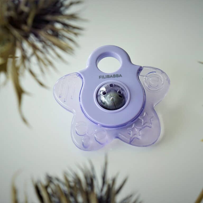 lot de 2 anneaux de dentition réfrigérants étoile rose photo anneau violet