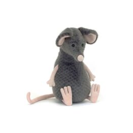 lachlan le rat Jellycat, vue de face sur fond blanc