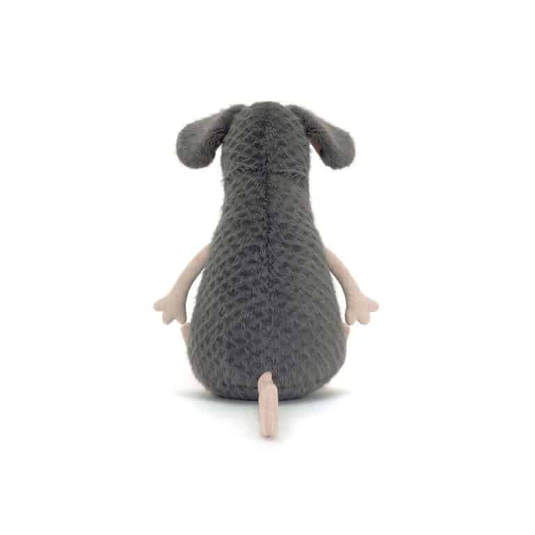 lachlan le rat Jellycat, vue de derrière sur fond blanc