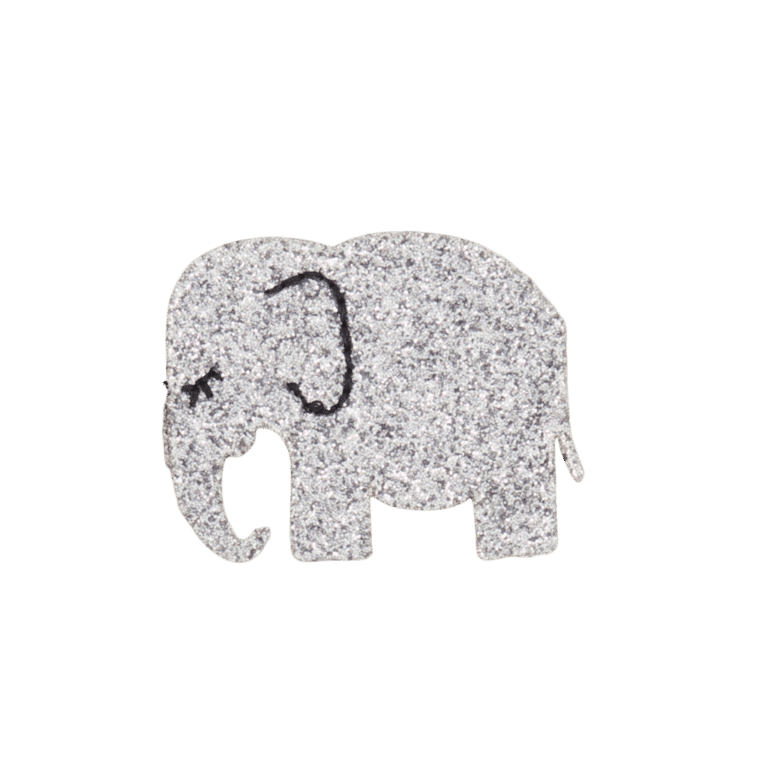 Broche éléphant argenté obi obi