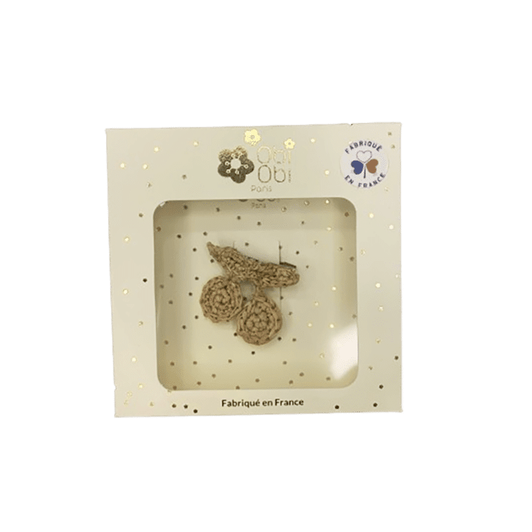 broche en raphia cerises obi obi