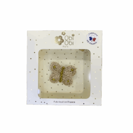 Broche papillon raphia obi obi