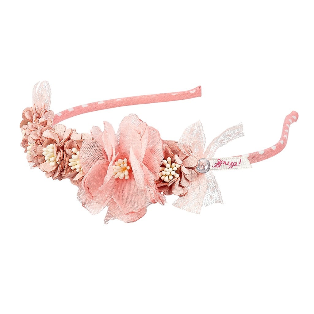 un serre-tête Diede fleurs Souza, vue de face sur fond blanc