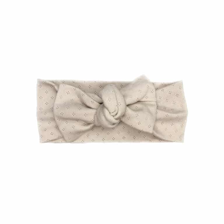 Bandeau pointelle beige tête de lylotte