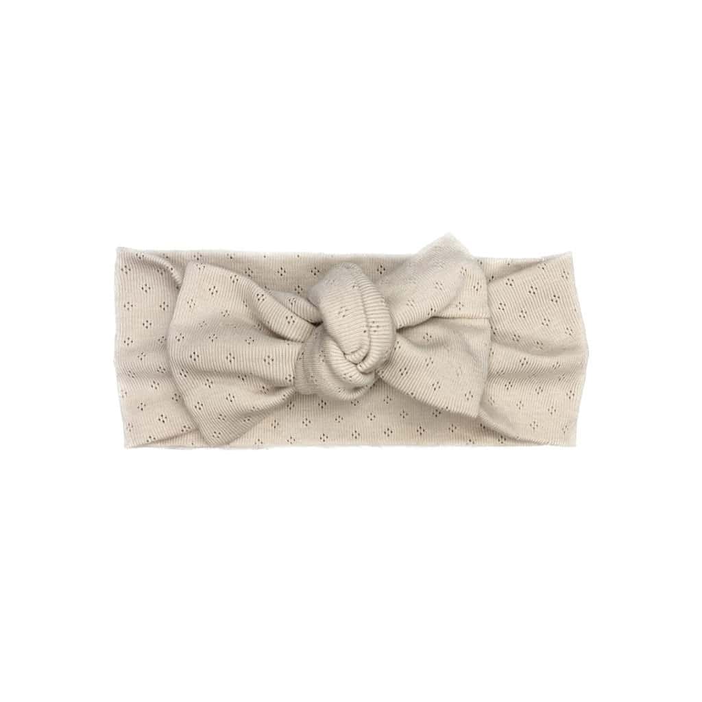 Bandeau pointelle beige tête de lylotte