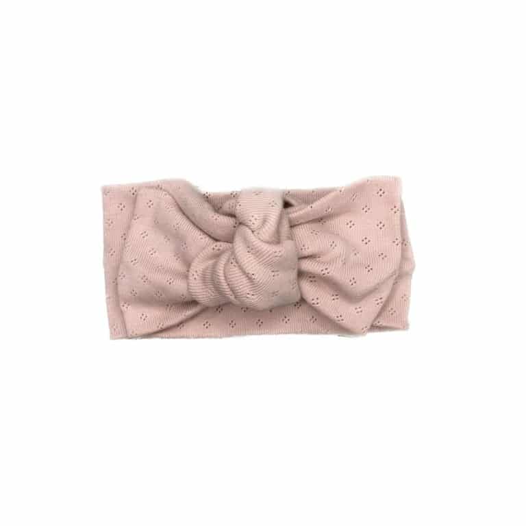 Bandeau pointelle rose tête de lylotte