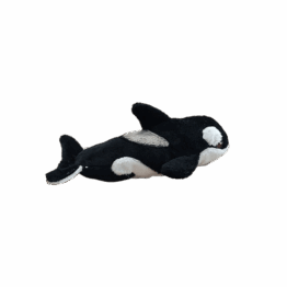 doudou orque wwf bon ton toys vue de côté sur fond blanc