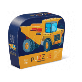 puzzle 12 pièces 2 ans véhicule de construction crocodile creek sur fond blanc