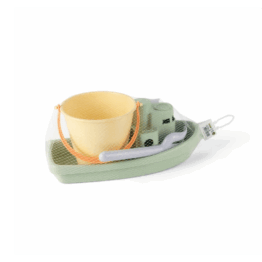 jeu de plage bateau et accessoires pastel dantoy vue de côté sur fond blanc