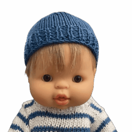 Bonnet tricot bleu