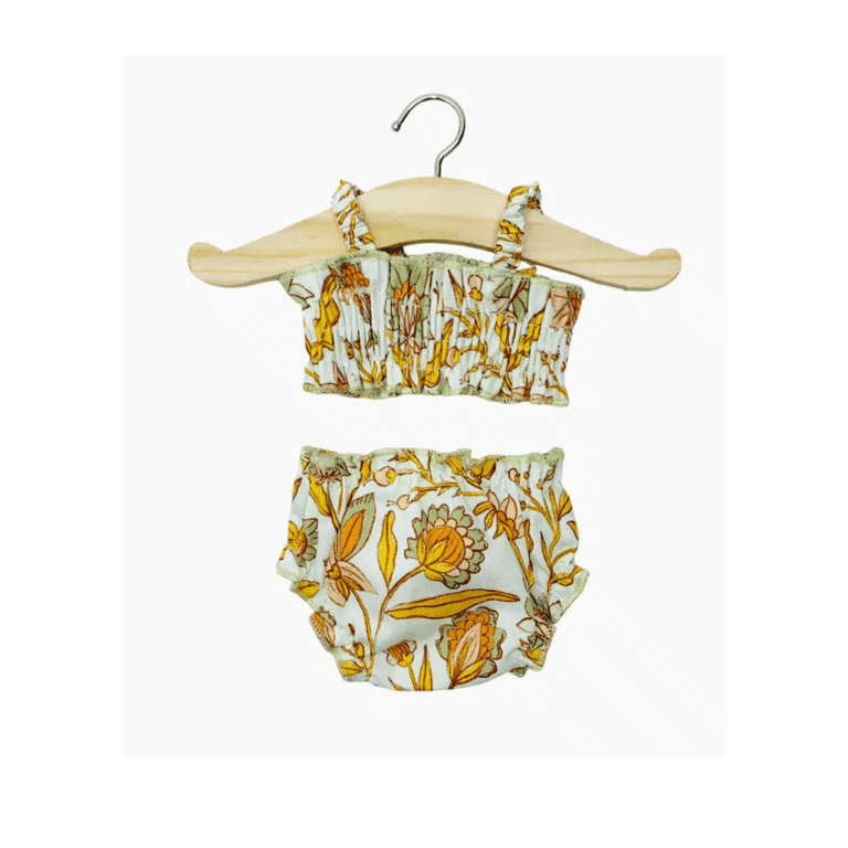maillot de bain rétro 2 pièces poupée minikane