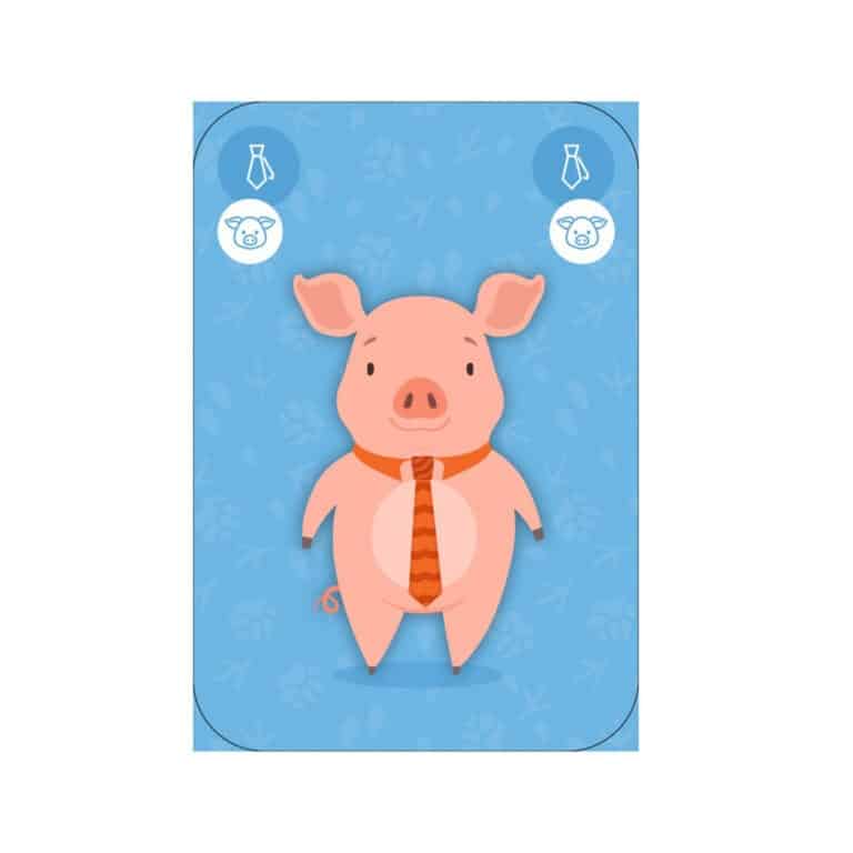 un jeu de 7 familles animaux de la ferme Sassi, carte vue de face sur fond blanc