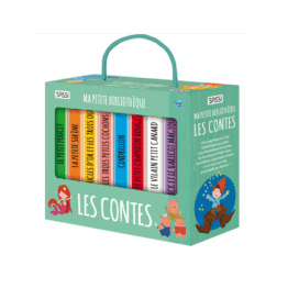 un coffret "ma petite bibliothèque" Sassi, vue de face sur fond blanc