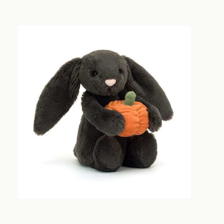 Lapin noir citrouille jellycat