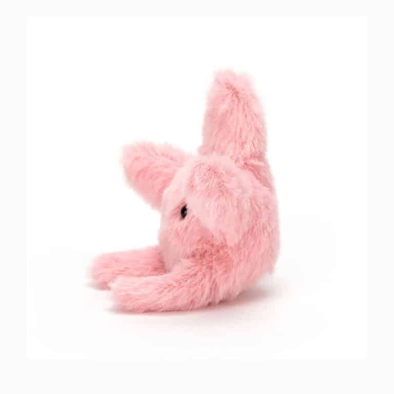 mini doudou étoile de mer fluffy jellycat vue de côté sur fond blanc