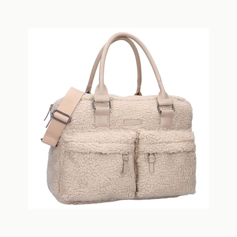 sac à langer sherpa beige kidzroom sur fond blanc