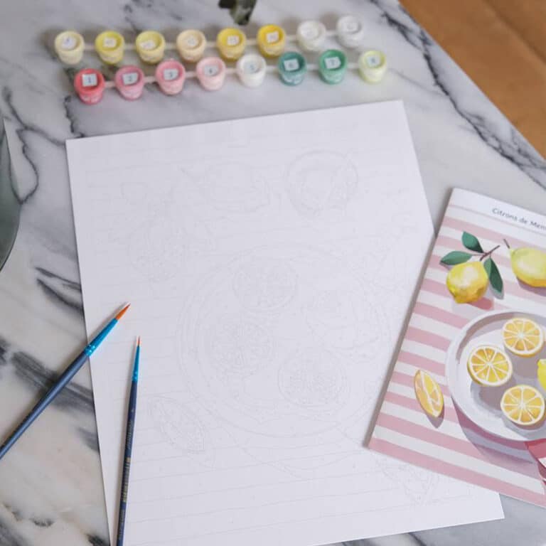 peinture au numéro "citrons de menton" la petite épicerie