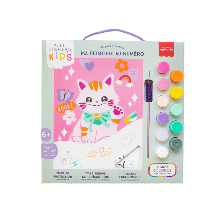 Peinture au numéro maneki neko la petite épicerie