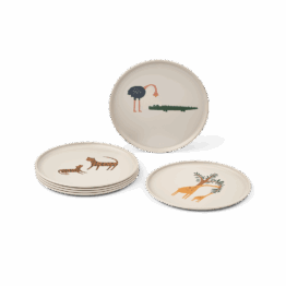 Assiette plate remco animaux tous ensemble liewood