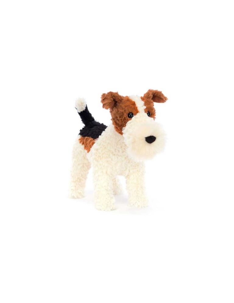 Peluche Hector assis Jellycat Fox Terrier pour bébé