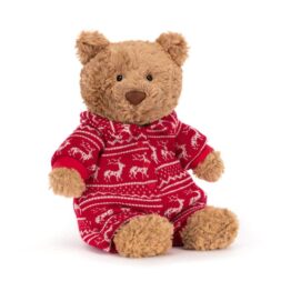 Doudou Bartholomew Ours Pyjama De Noël - Jellycat