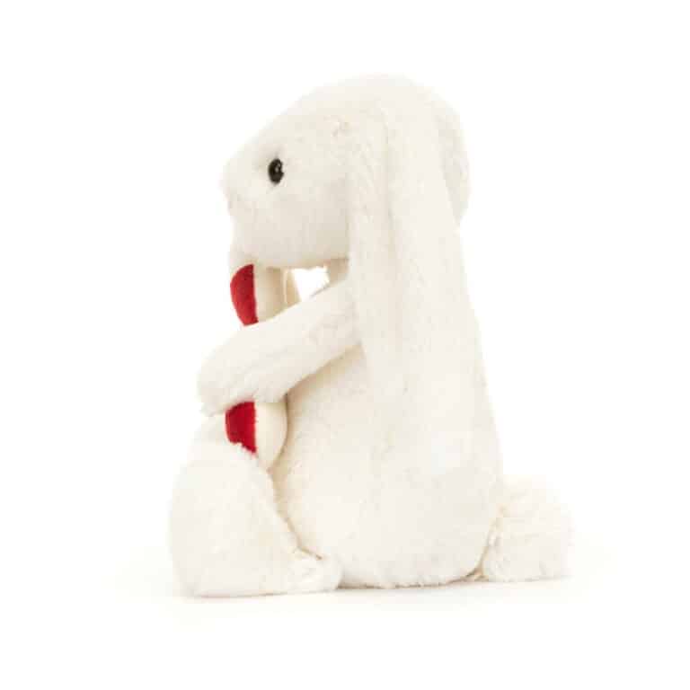 Doudou Lapin Blanc Avec Canne A Sucre - Jellycat