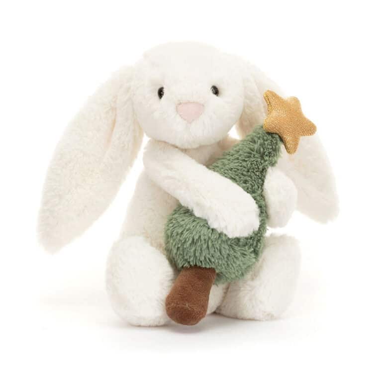 Doudou Lapin Avec Un Sapin De Noël - Jellycat