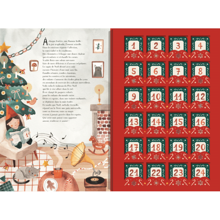 Calendrier de l’Avent – 24 petits livres pour attendre Noël – Sassi - Vu de face sur fond blanc